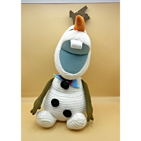 Disney Frozen Olaf Snowman 15" Knitted Stuffed Animal & 12" Ty Olaf Pair - Picture 7 of 13